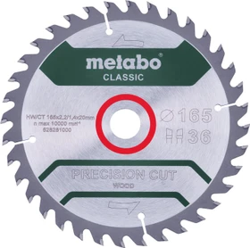 Metabo Precision Cut Wood Classic Kreissägeblatt 36Z, 165x1.4x20mm, 1 Stück