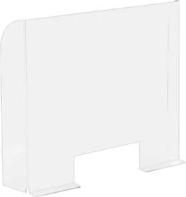 Indisplay Hygiene-Trennwand mit Durchreiche, transparent, 68x60cm