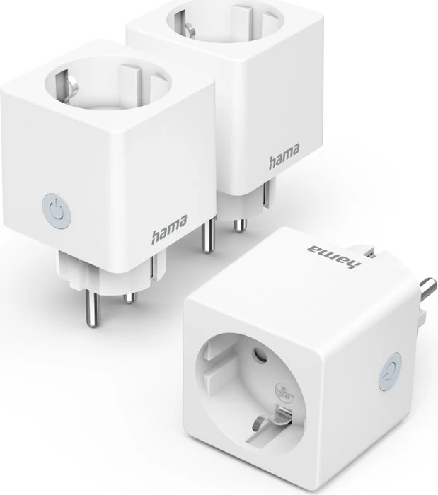 Hama WLAN-Steckdose Mini, ohne Hub, Smart-Steckdose, 3er-Pack