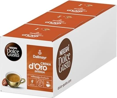 Nestlé Nescafe Dolce Gusto Dallmayr Crema D'Oro Kaffeekapseln, 48 Stück (3x 16 Stück)