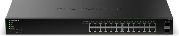 Netgear S350 Desktop Gigabit Smart Switch, 24x RJ-45, 2x SFP, 190W PoE+