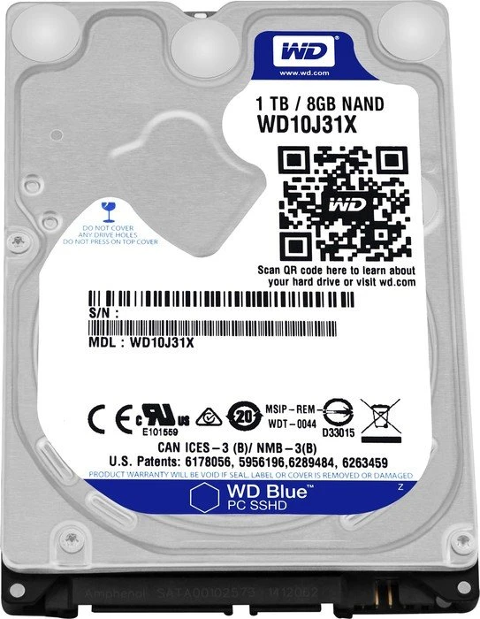 Western Digital WD Blue PC SSHD 1TB, 512e / 2.5" / SATA 6Gb/s