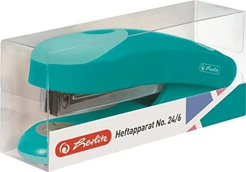 Herlitz Heftapparat 24/6 Color-Blocking, Caribbean Turquoise