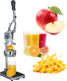Relaxdays manuelle Saftpresse mit Schneide-Aufsatz