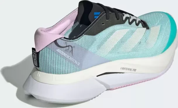 adidas Adizero Boston 12 flash aqua/zero metallic/orchid fusion (Herren)