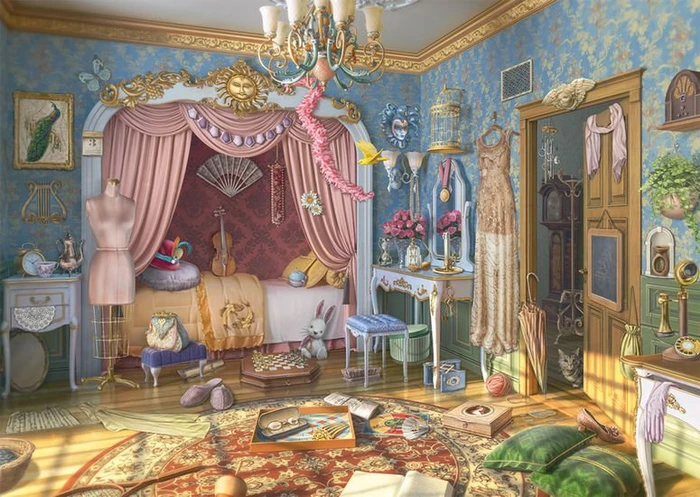 Schmidt Spiele Secret Puzzle - June's Schlafzimmer
