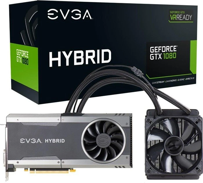 EVGA GeForce GTX 1080 FTW Hybrid Gaming, 8GB GDDR5X, DVI, HDMI, 3x DP