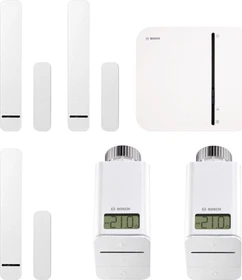 Bosch Starter-Set Raumklima, 2x Heizkörperthermostat, 3x Tür-/Fenstersensor, mit Zentrale, Set