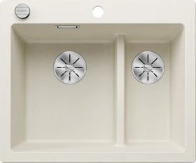 Blanco Pleon 6 Split InFino Becken links mit Ablauffernbedienung softweiß