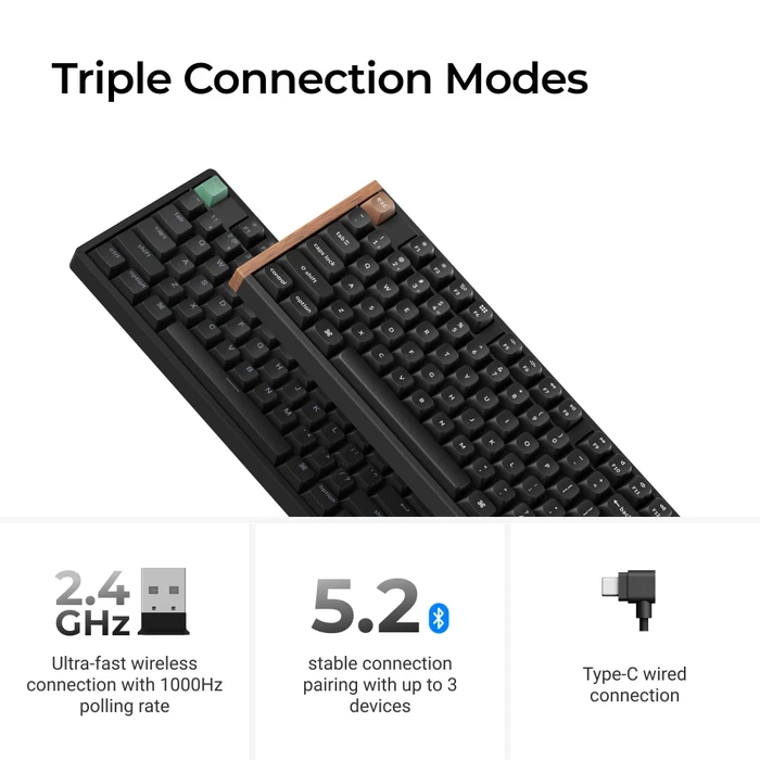 Keychron K10 HE Wireless, Special Edition ISO Black, LEDs RGB, Gateron 2.0 Magnetic Nebula, USB/Bluetooth, DE
