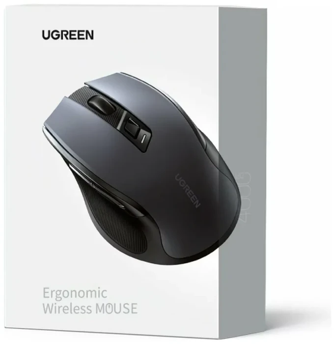 Ugreen MU006 Ergonomic 2.4G Wireless Mouse, schwarz, USB