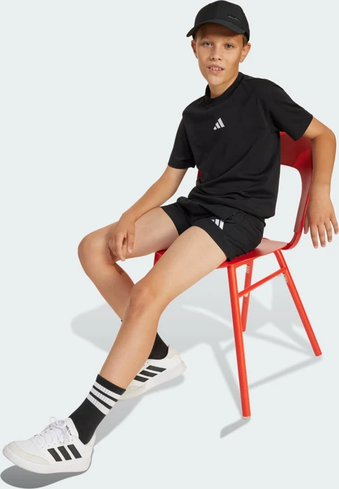 adidas Essentials T-Shirt kurzarm schwarz/weiß (Junior)
