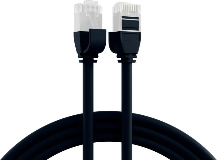 EFB Elektronik TPE Ultraflex kompakt Patchkabel, Cat6a, U/UTP, RJ-45/RJ-45, 5m, schwarz