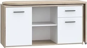 Forte Aliklia Schreibtisch 144x50cm Eiche/weiß