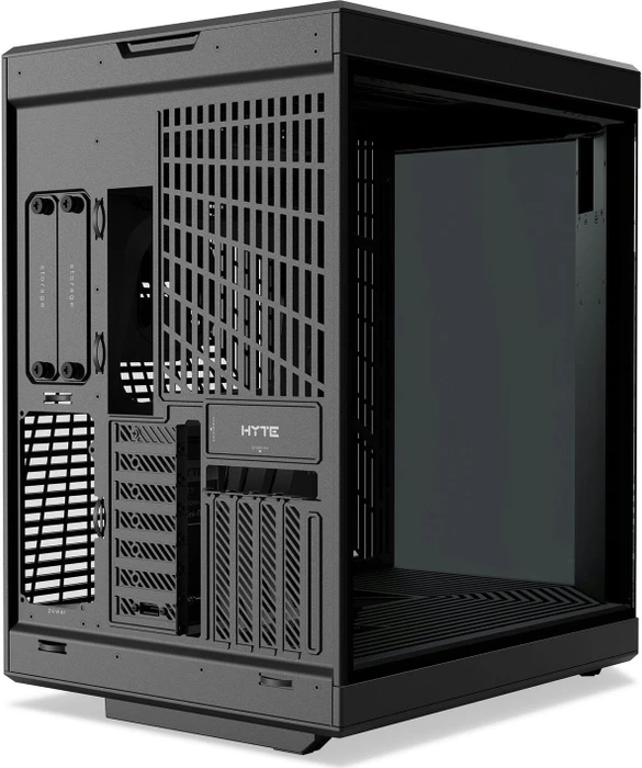 Hyte Y70 Touch Infinite Pitch Black, schwarz, Glasfenster