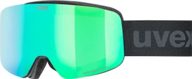 UVEX Pwdr FM black matt/mirror green (Junior)