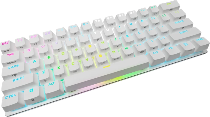 Corsair Gaming K70 PRO MINI Wireless, weiß, MX RGB RED, USB/Bluetooth, US
