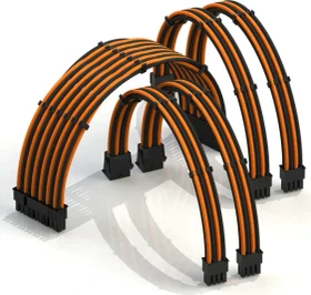 LinkUP PSU Cable Extension Kit, Orange/Schwarz (PWR-EXTMOD-RZ-ORBK30)