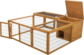 Trixie Freilaufgehege mit Abdeckung, 150x53x150cm, Dunkelbraun