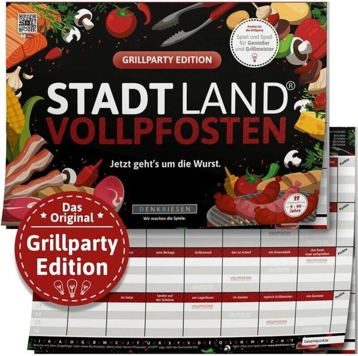 Stadt Land Vollpfosten - Grillparty Edition - Jetzt geht's um die Wurst
