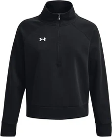 Under Armour Rival Fleece Zip Sweatshirt schwarz/weiß (Damen)