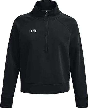 Under Armour Rival Fleece Zip Sweatshirt schwarz/weiß (Damen)