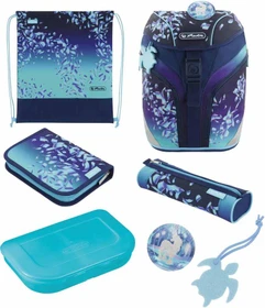 Herlitz SoftLight Plus Greenline Blue Ice Schultaschen-Set, 6-tlg.