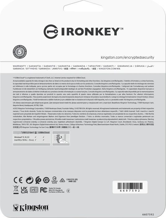 Kingston IronKey Locker+ 50 128GB, USB-A, USB 3.2 Gen 1×1