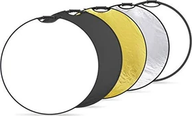 Neewer 5-in-1 tragbarer Lichtreflektor / Diffusor Set Rund mit Handgriff 80cm
