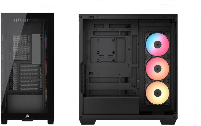 Corsair 3500X RS-R ARGB, schwarz, Glasfenster