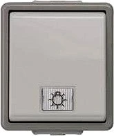 Siemens DELTA fläche IP44 Taster mit glasklarem Fenster, dunkelgrau/hellgrau