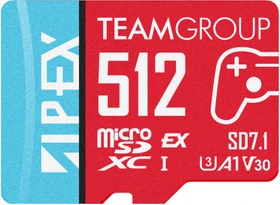 TeamGroup APEX SD7.1 R800/W700 512GB, UHS-I U3, A1, Class 10, SD Express EX I
