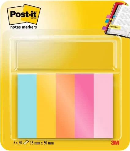 3M Post-it Haftindex Beachside, 15x50mm, glatt, 250 Blatt