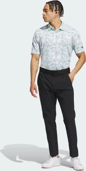 adidas Ultimate365 Mesh Print Poloshirt kurzarm white/preloved green (Herren)