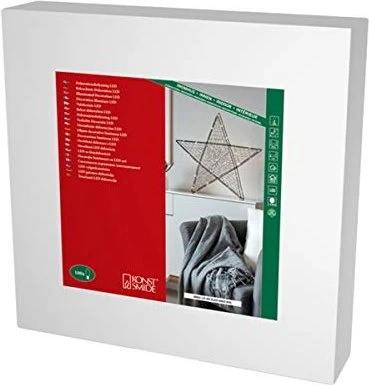 Konstsmide Metallstern schwarz LED 100x bernstein