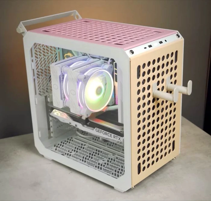 Cooler Master Qube 500 Flatpack Macaron Edition, Glasfenster