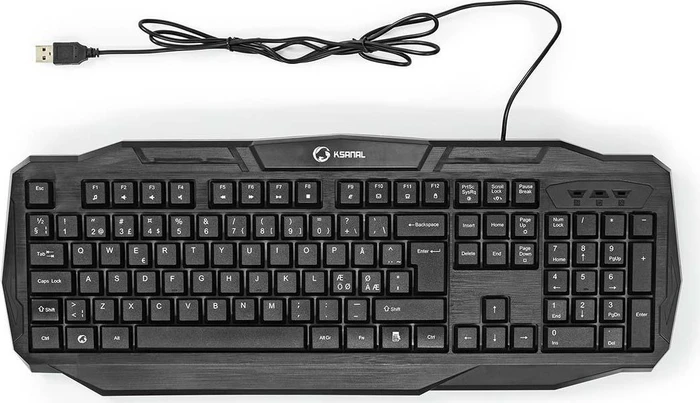Nedis Gaming Tastatur, LEDs RGB, schwarz, USB, ND