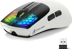 Attack Shark X5 Wireless Gaming Mouse weiß/schwarz, USB/Bluetooth