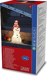 Konstsmide Acryl Figur Schneemann LED 32x warmweiß