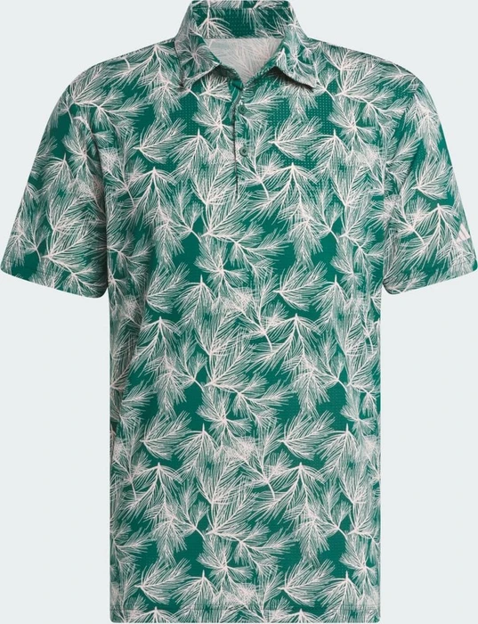 adidas Ultimate365 Mesh Print Poloshirt kurzarm collegiate green/sandy pink (Herren)