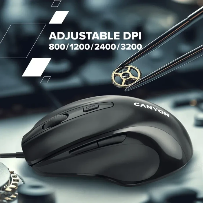 Canyon M-6 Wired Mouse, schwarz, USB