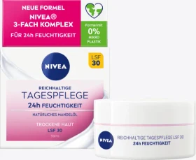 Nivea Feuchtigkeit & Reichhaltigkeit Tagescreme LSF30, 50ml