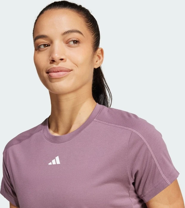 adidas Aeroready Train Essentials Minimal Branding Funktionsshirt kurzarm shadow fig (Damen)