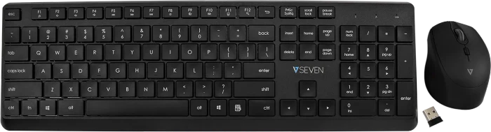 V7 CKW350 Professional Wireless Tastatur und Maus Set, USB, US