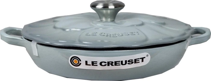Le Creuset Gourmet-Profitopf Bräter Blume aus Gusseisen rund 26cm 2.2l sea salt
