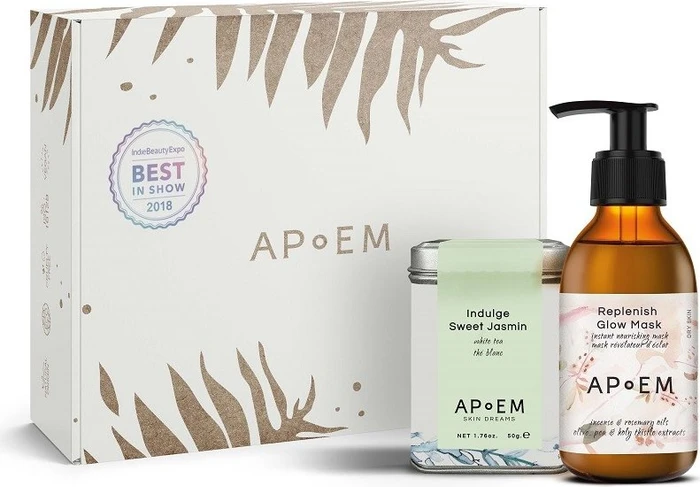 APoEM Glow Skin Maske 150ml + Tee 50g Geschenkset