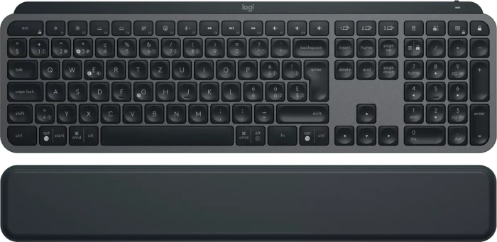 Logitech MX Keys S Plus MX Palm Rest, Graphite, schwarz, LEDs weiß, Logi Bolt, USB/Bluetooth, CH
