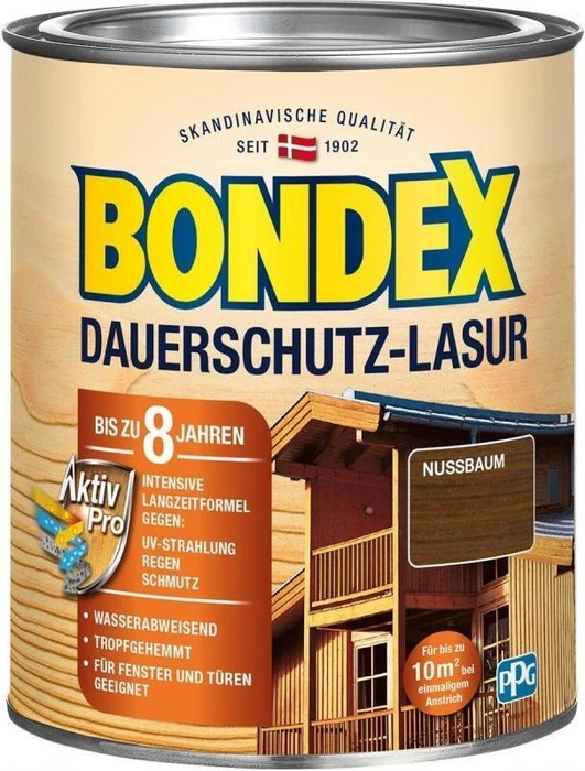 Bondex Dauerschutz-Lasur Holzschutzmittel, 750ml