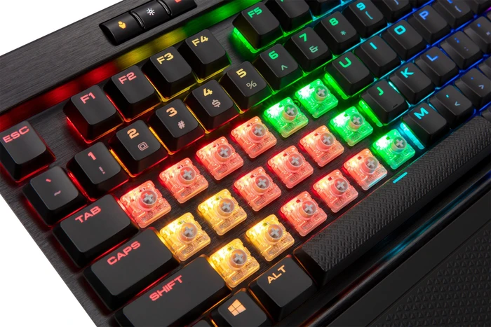 Corsair Gaming K70 RGB MK.2 Low Profile Rapidfire, MX LOW PROFILE RGB SPEED, USB, US