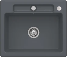 Villeroy & Boch Siluet 60 S flat flächenbündig Becken mittig mit Ablauffernbedienung graphite
